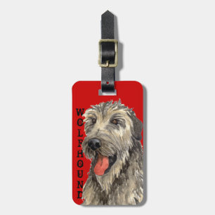 Irish Wolfhound Colour Block Luggage Tag