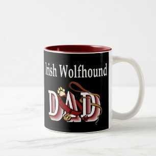 Irish Wolfhound Dad Gifts Two-Tone Coffee Mug
