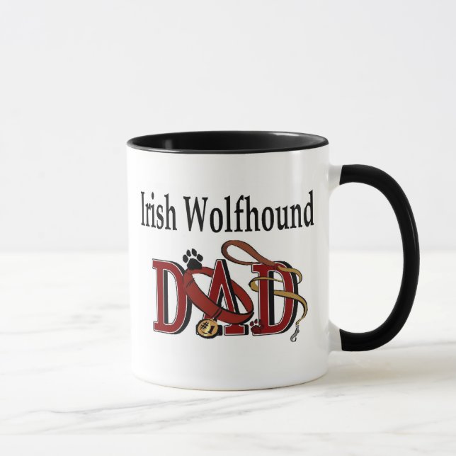 Irish Wolfhound Dad Mug (Right)