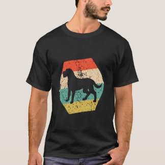 Irish Wolfhound Dog Breed Retro Distressed Hexagon T-Shirt