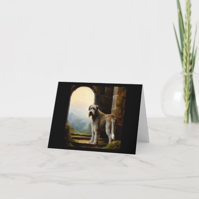 Irish Wolfhound Dog Card (Front)