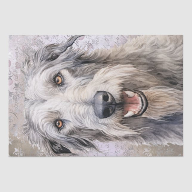 Irish Wolfhound Dog Tissue Paper (Front)