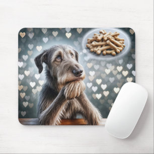 Irish Wolfhound Dreaming Of Bones Mouse Pad