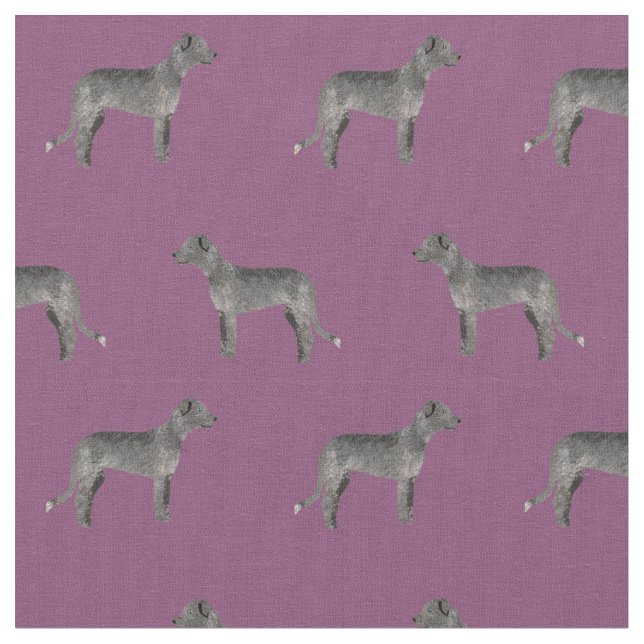 irish wolfhound fabric purple (Close Up)