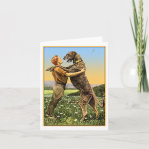 "Irish Wolfhound Greeting" Card