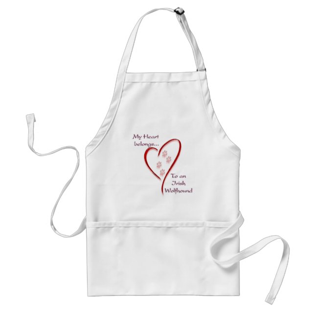 Irish Wolfhound Heart Belongs Standard Apron (Front)
