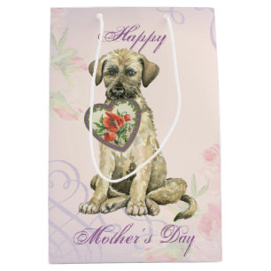 Irish Wolfhound Heart Mom Medium Gift Bag