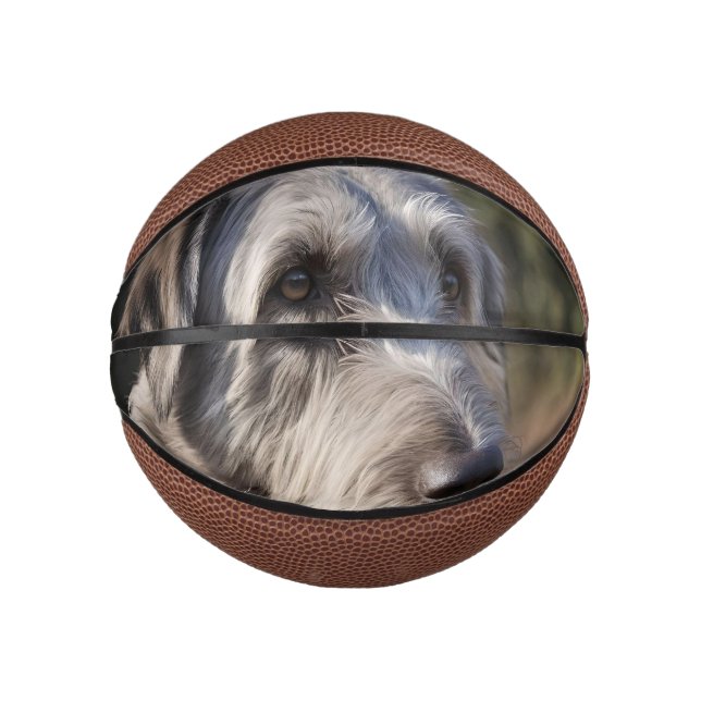 Irish Wolfhound I Am Not Amused, Mini Basketball (Front)