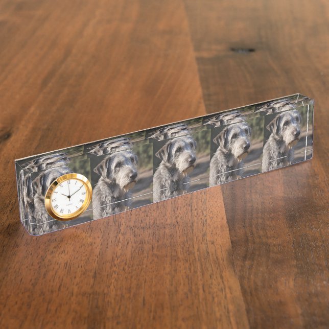 Irish Wolfhound I Am Not Amused, Nameplate (Side)