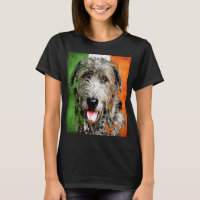 Irish Wolfhound irish flag Erin go Bragh T-Shirt