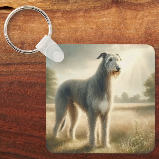 Irish Wolfhound Keychain (Front)