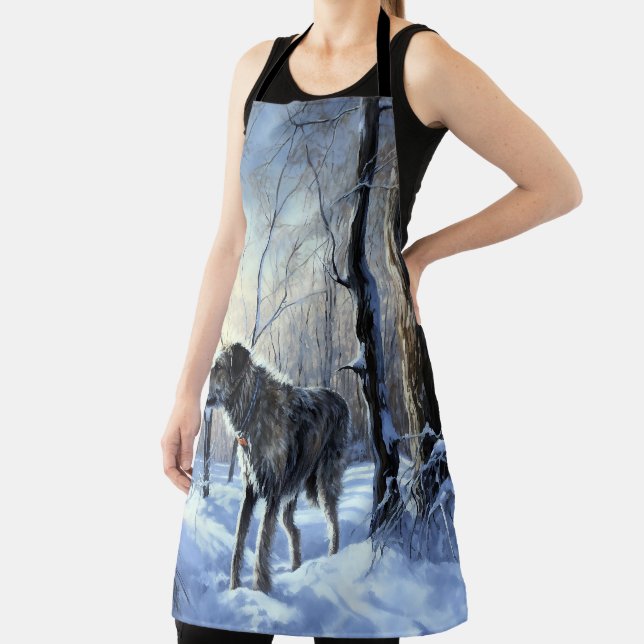 Irish Wolfhound  Let It Snow Christmas Apron (Insitu)