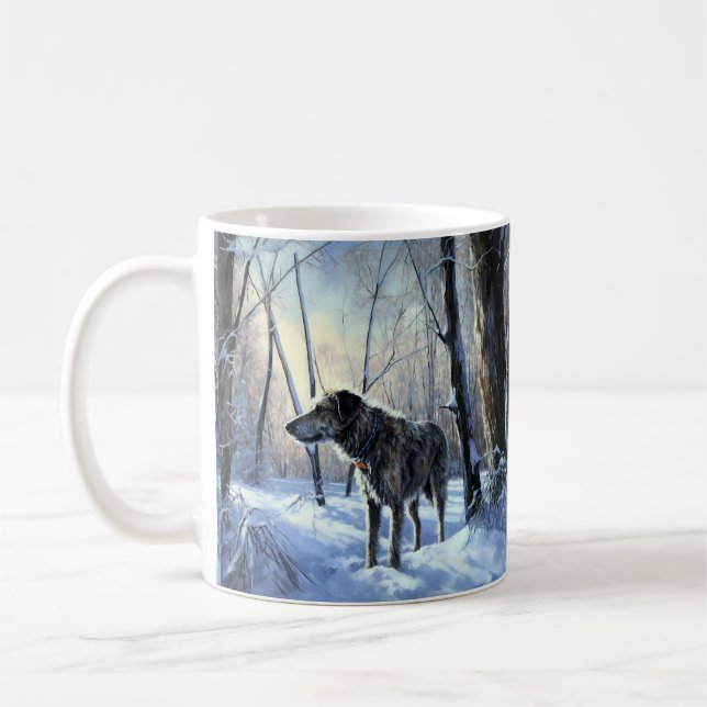 Irish Wolfhound  Let It Snow Christmas Coffee Mug (Left)