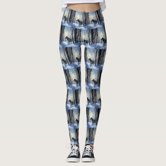 Irish Wolfhound  Let It Snow Christmas Leggings (Front)