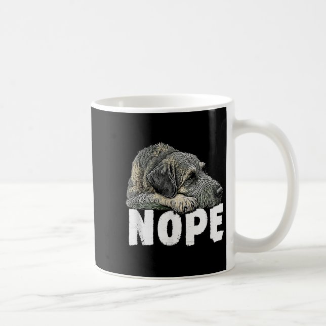Irish Wolfhound Nope Funny Lazy Pet Dog Cute  Coffee Mug (Right)