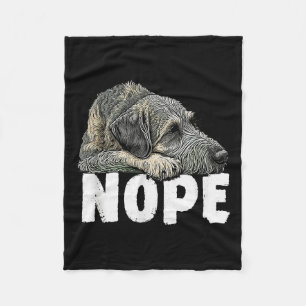 Irish Wolfhound Nope Funny Lazy Pet Dog Cute  Fleece Blanket