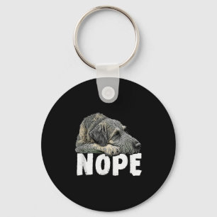 Irish Wolfhound Nope Funny Lazy Pet Dog Cute  Keychain