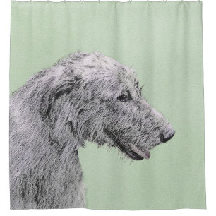 Irish Wolfhound Painting - Cute Original Dog Art