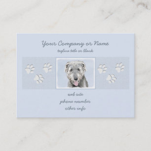 Irish Wolfhound Painting - Cute Original Dog Art Business Card