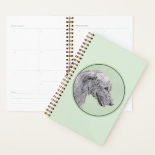 Irish Wolfhound Painting - Cute Original Dog Art Planner