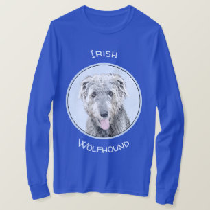 Irish Wolfhound Painting - Cute Original Dog Art T-Shirt