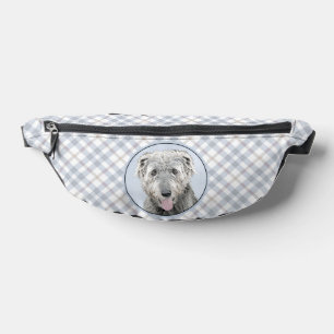 Irish Wolfhound Painting Grey Original Dog Art Fanny Pack