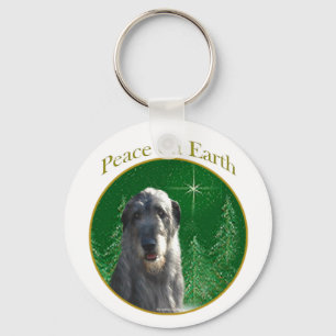 Irish Wolfhound Peace Keychain