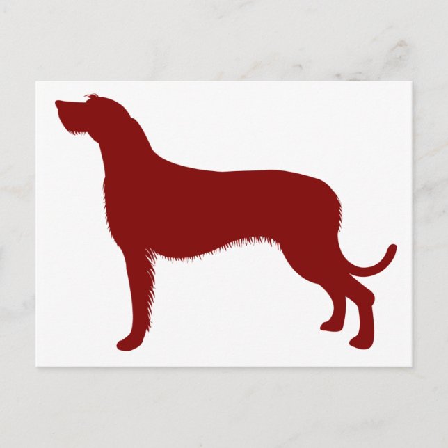 Irish Wolfhound (Red) Postcard (Front)