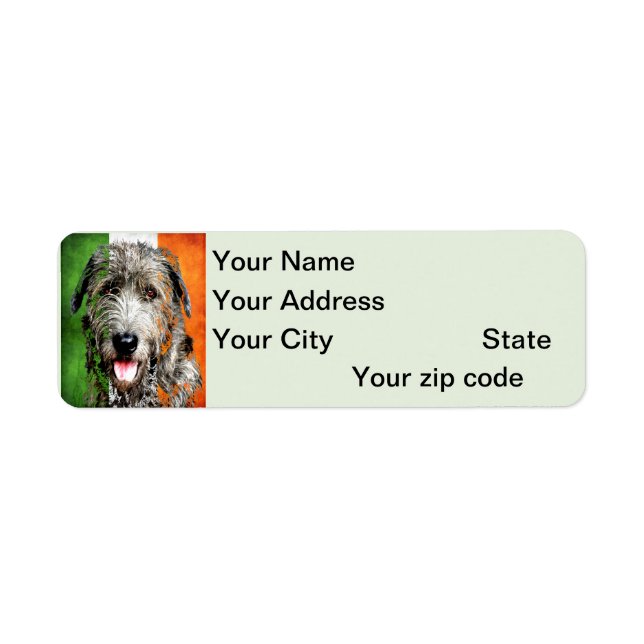 Irish Wolfhound Return Address Label (Front)