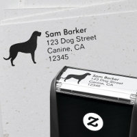 Irish Wolfhound Silhouette Return Address