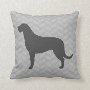 Irish Wolfhound Silhouette Throw Pillow