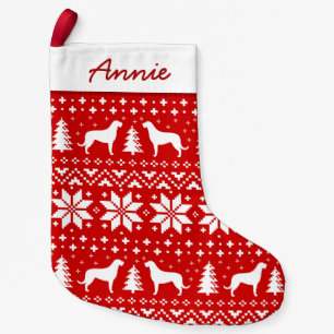 Irish Wolfhound Silhouettes Pattern Small Christmas Stocking