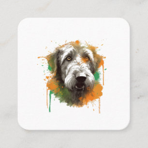 Irish Wolfhound  Square Business Card