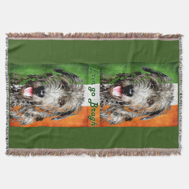 Irish Wolfhound Throw Blanket (Front)