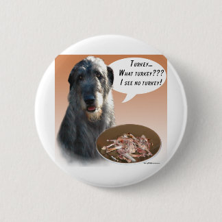 Irish Wolfhound Turkey 2 Inch Round Button