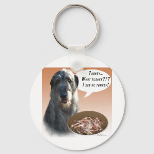 Irish Wolfhound Turkey Keychain