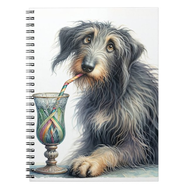 Irish Wolfhound With Soda Notebook (Front)