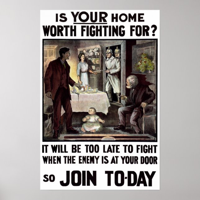 Irish WWI Military Recruitment Poster (Front)