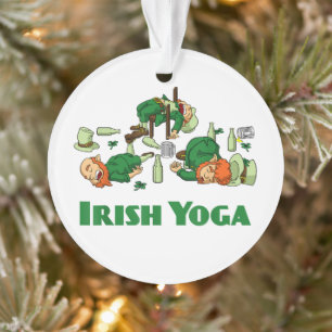 Irish Yoga Funny St. Patrick's Day Ornament
