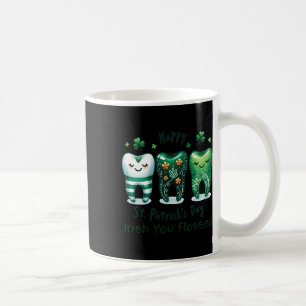 Irish You Flossed Funny St Patricks Day Dental Den Coffee Mug
