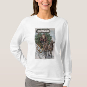 Irishman Driving Sleigh of Shamrocks T-Shirt