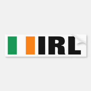 IRL Bumper sticker with Irish flag