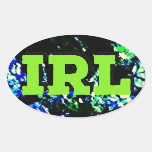 IRL (In Real Life) Oval Sticker