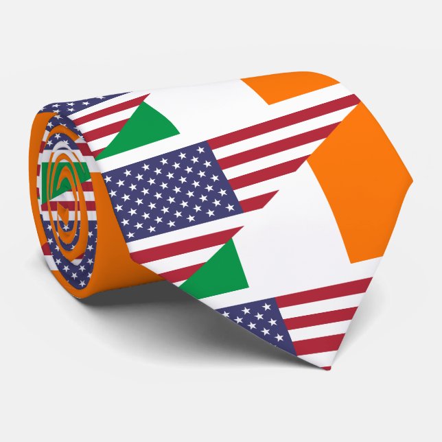 Irlandais American Pride US Irlande Cravate du dra (Roulé)