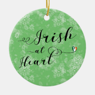 Irlandais au coeur, ornement d'arbre de Noël, Irla