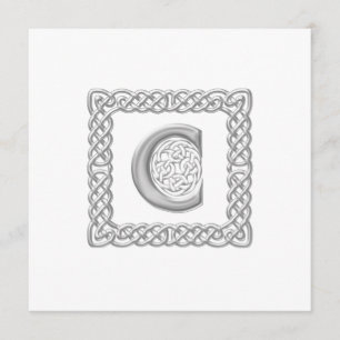 Irlandais celtique du monogramme "C" de faire-part