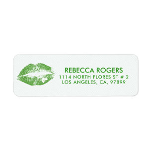 Irlandais-Green Lips Kiss & Dots Motif