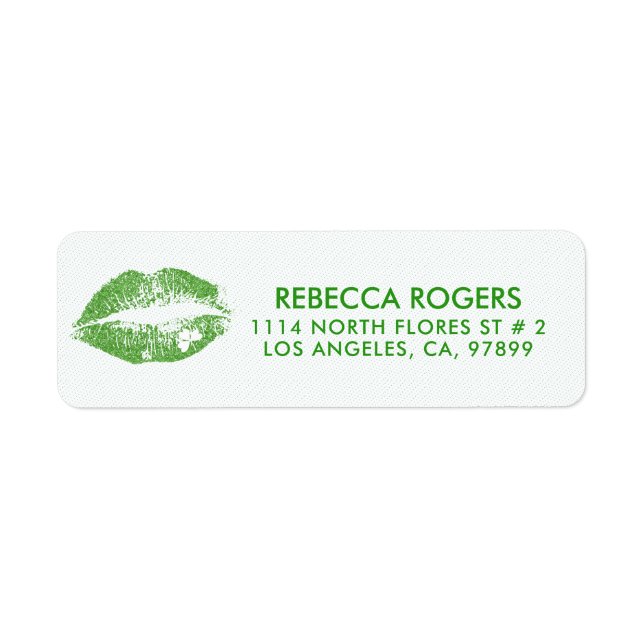 Irlandais-Green Lips Kiss & Dots Motif (Devant)