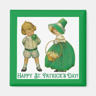 Irlandais Lad Et Lassie 2 Pouces Magnet Carré