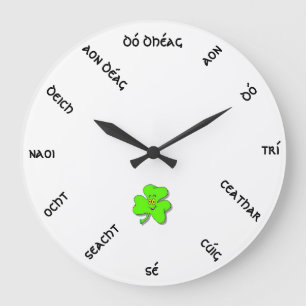 Irlandais Numéros Horloge murale arc1